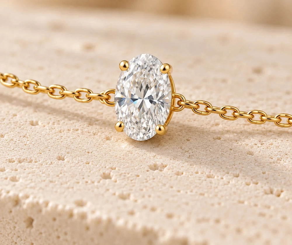 1ct Lab Grown Diamond Bracelet, 18K Gold