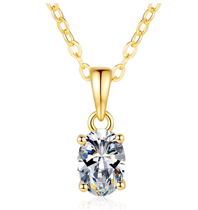 925 Sterling Silver Moissanite Rectangular Solitaire Pendant