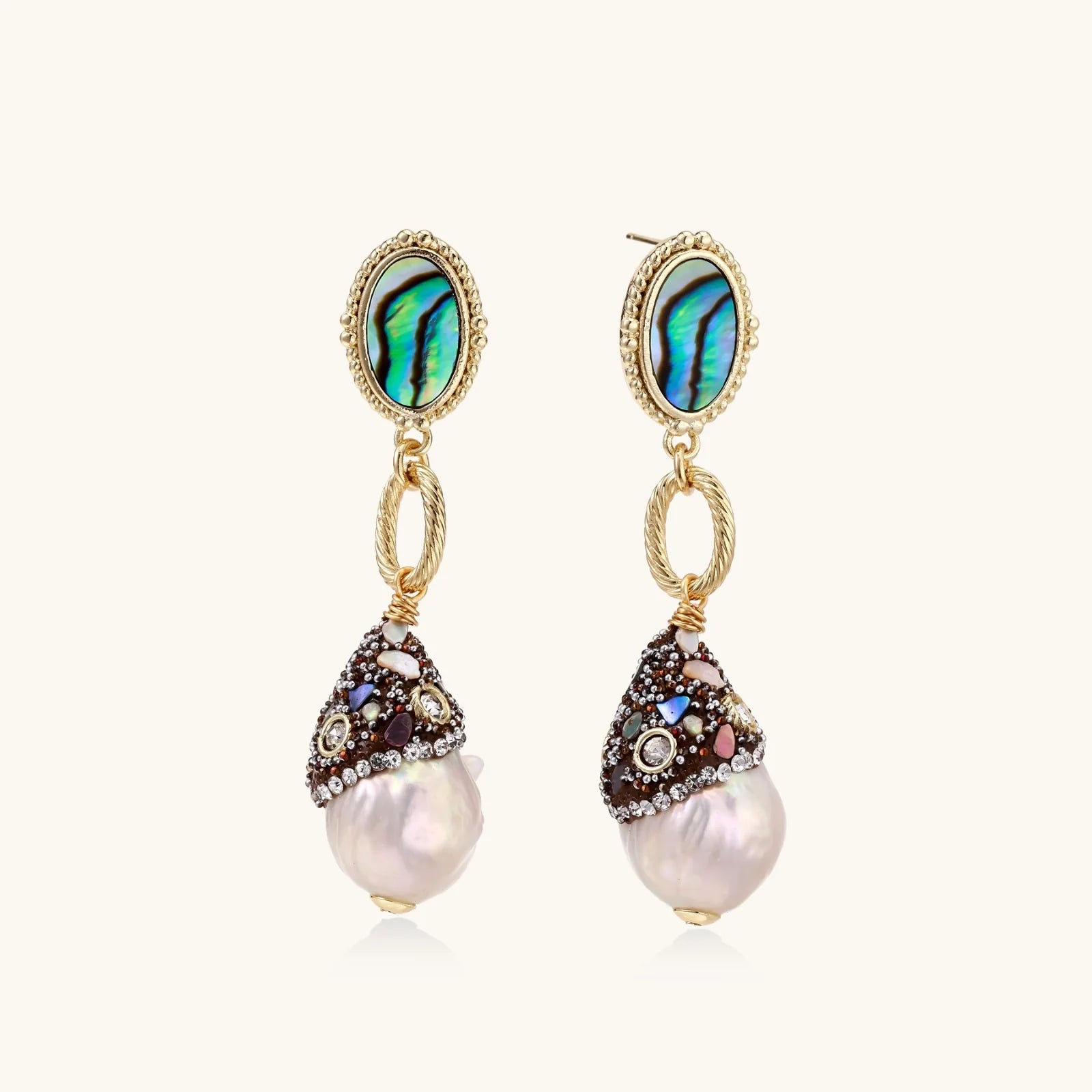 Baroque pearl statement earrings