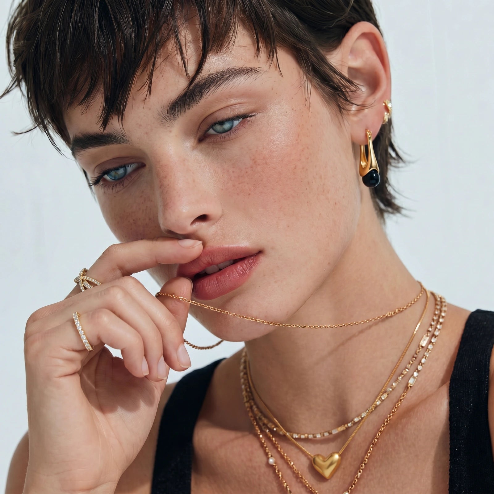 Midnight Drop Earrings | Black Agate | 18K Gold-Plated Sterling Silver