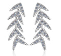 Graduated Marquise Leaf Drop Moissanite Earrings in 925 Silver