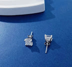 2ct VVS Lab Diamond Princess Cut Stud Earrings, 10K/14K/18K Gold