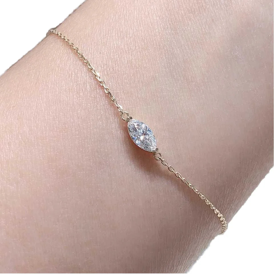 18K Gold Lab Grown Diamond Bracelet, 0.31ct
