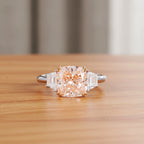 Cushion Cut Fancy Pink Lab Diamond Ring, 18K Gold, IGI Certified