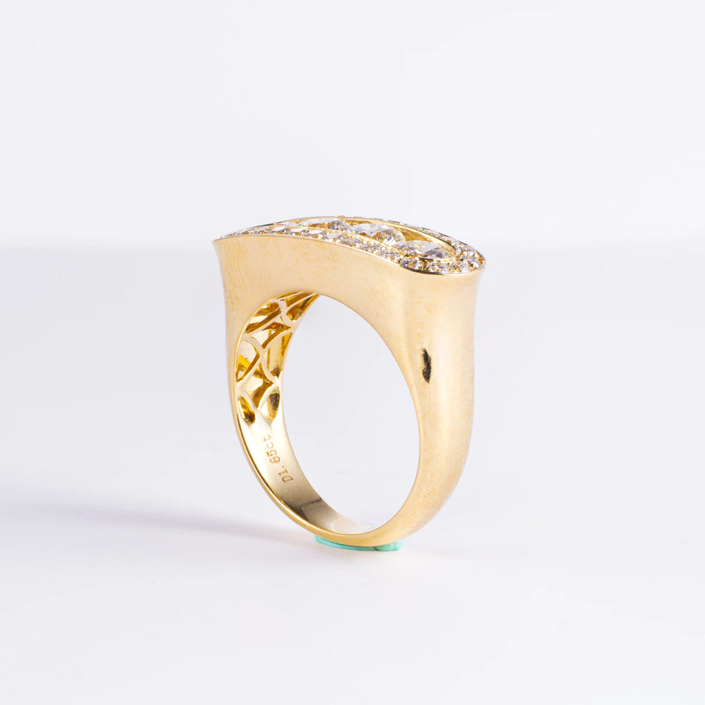 Round Cut Lab Diamond Ring, 18K Solid Gold