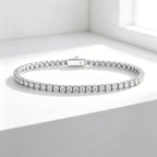 Lab Grown Diamond Bracelet, 925 Silver