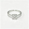 Round Lab Grown Diamond Ring, 925 Silver, D Colour