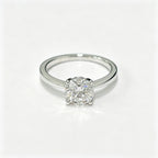 Round Lab Grown Diamond Ring, 925 Silver, D Colour
