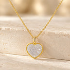 Heart-Inspired Lab Grown Diamond Necklace, 18K Solid Gold