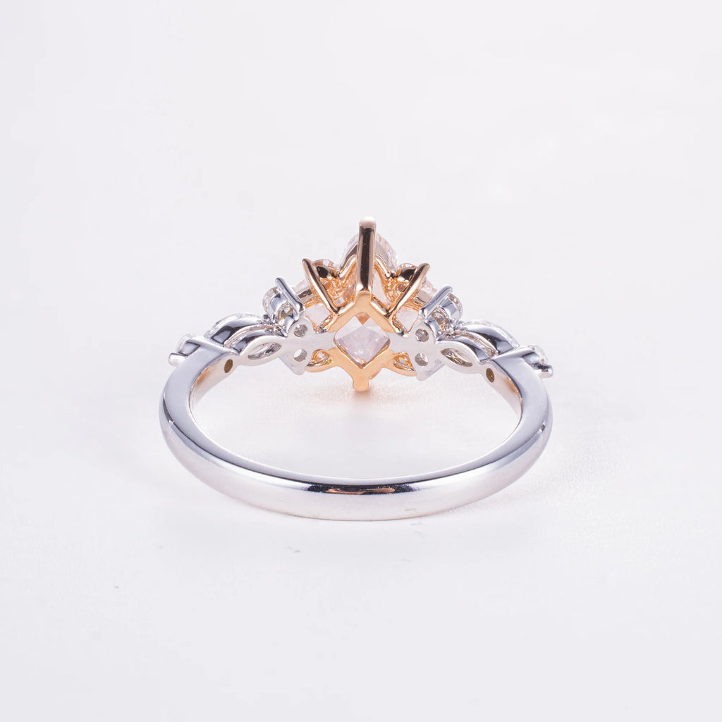 Other Cut Fancy Pink Lab Diamond Ring, 18K Gold, IGI Certified