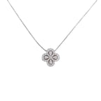 Four Leaf Clover Lab Grown Diamond Necklace, 18K Gold, IGI Certified