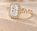 High Quality Cushion Cut Lab Diamond Ring, 18K Gold, IGI Certified