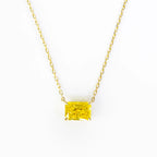 1.13ct Fancy Square Lab Grown Diamond Necklace, 18K Gold