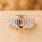 Luxury Emerald VVS Fancy Lab Diamond Ring, 18K Gold, IGI Certified