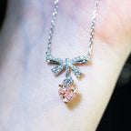 Heart Cut Lab Grown Diamond Necklace, 18K Gold