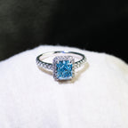1.9ct Radiant Fancy Lab Grown Diamond Ring, 18K Gold, IGI Certified