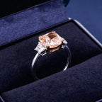 Cushion Cut Fancy Pink Lab Diamond Ring, 18K Gold, IGI Certified