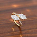 Marquise Cut VVS Lab Diamond Ring, 2.1ct, 18K Gold, IGI Certified