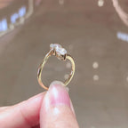 Round Cut VVS Lab Diamond Ring, 18K Gold, IGI Certified