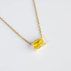 1.13ct Fancy Square Lab Grown Diamond Necklace, 18K Gold