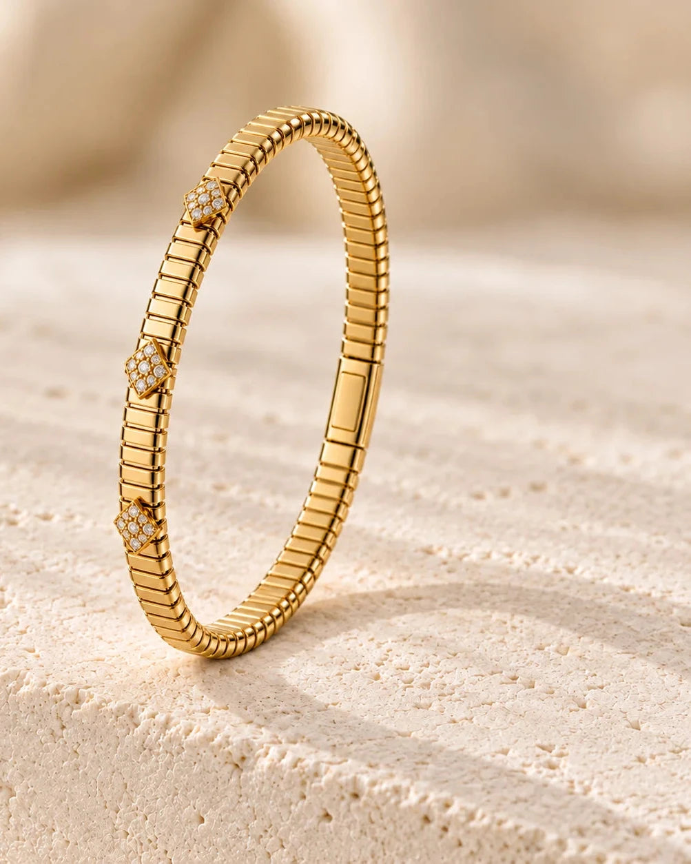 Lab Grown Diamond Bracelet, 18K Gold