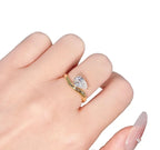 Pear Cut VVS Lab Diamond Ring, 1-1.5ct, 18K Gold, IGI Certified