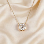 Old European Cut Lab Grown Diamond Necklace, 18K Gold