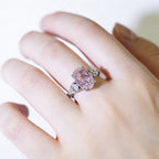Custom Oval Pink Lab Diamond Ring, 18K Gold, IGI Certified