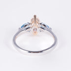 Marquise Cut Fancy Pink Lab Diamond Ring, 18K Gold, IGI Certified