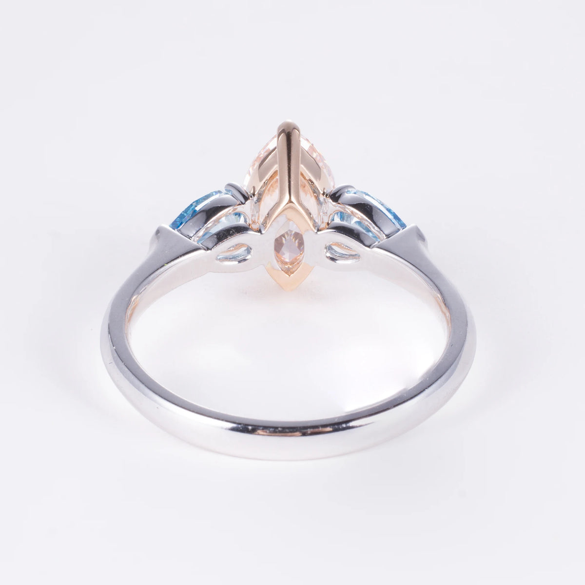 Marquise Cut Fancy Pink Lab Diamond Ring, 18K Gold, IGI Certified