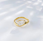 Pear Cut VVS Lab Diamond Ring, 1-1.5ct, 18K Gold, IGI Certified