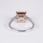 Asscher Cut Fancy Pink Lab Diamond Ring, 18K Gold, IGI Certified