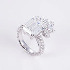 8ct Emerald Cut Lab Diamond Ring, 18K Gold, IGI Certified