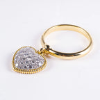 Elegant Heart-Inspired Lab Diamond Ring, 18K Solid Gold