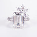 8ct Emerald Cut Lab Diamond Ring, 18K Gold, IGI Certified