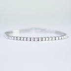18K Gold Fine Chain Tennis Bracelet with Lab Diamonds