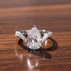 Pear Cut VVS Lab Diamond Ring, 1.4-2.2ct, 18K Gold, IGI Certified