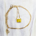 1.13ct Fancy Square Lab Grown Diamond Necklace, 18K Gold