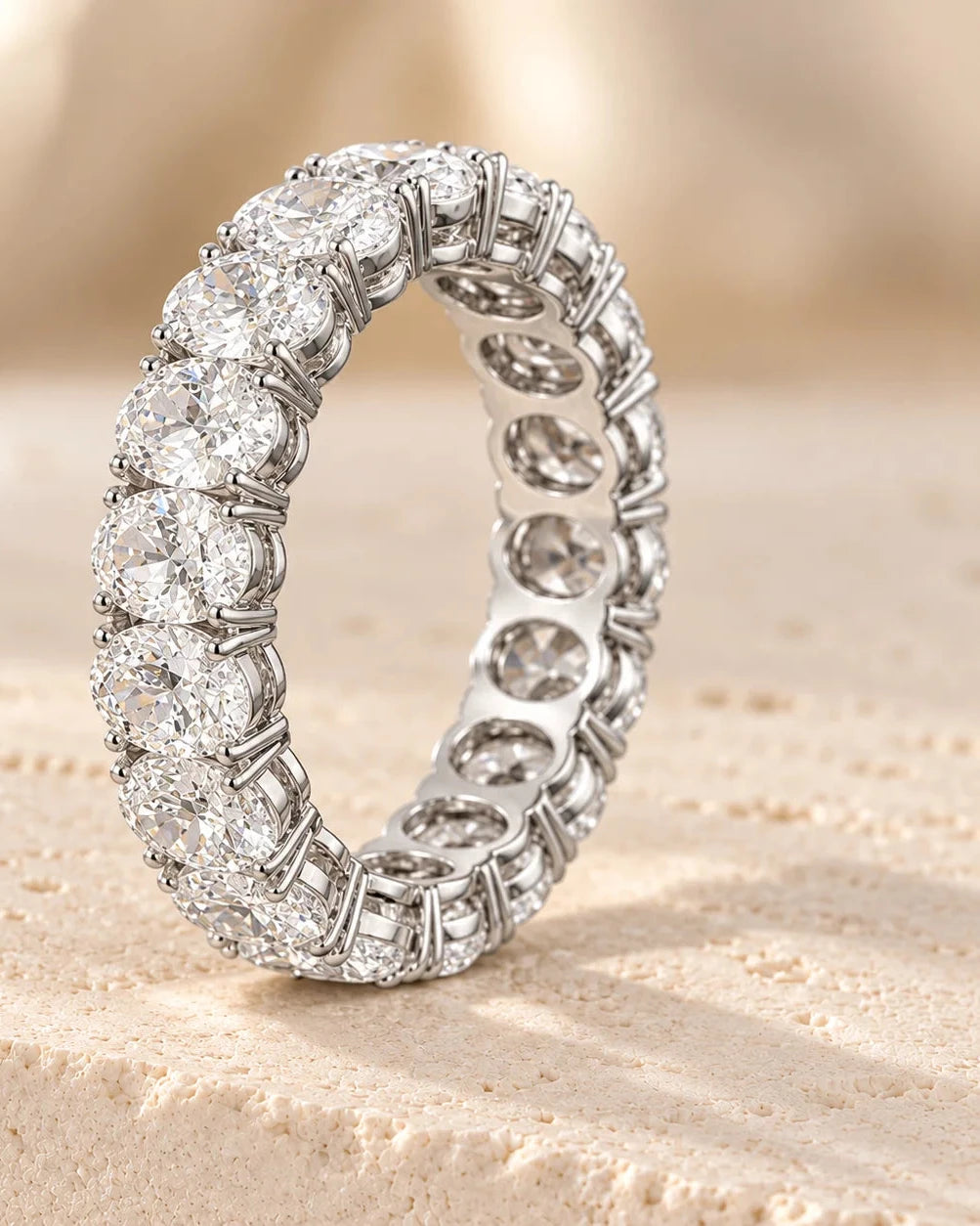 Oval Cut Lab Diamond Ring, 18K Gold, IGI Certified