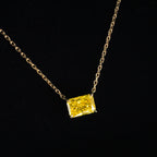 1.13ct Fancy Square Lab Grown Diamond Necklace, 18K Gold