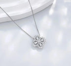 Four Leaf Clover Lab Grown Diamond Necklace, 18K Gold, IGI Certified