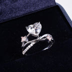Elegant Heart VVS Lab Diamond Ring, 18K Gold, IGI Certified