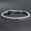 18K Gold Fine Chain Tennis Bracelet with Lab Diamonds