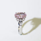 Custom Oval Pink Lab Diamond Ring, 18K Gold, IGI Certified