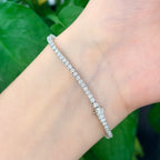Lab Grown Diamond Bracelet, 925 Silver