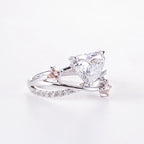 Elegant Heart VVS Lab Diamond Ring, 18K Gold, IGI Certified