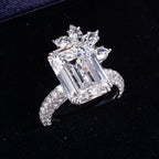 8ct Emerald Cut Lab Diamond Ring, 18K Gold, IGI Certified