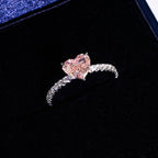 Heart Cut Lab Diamond Ring, 18K Gold, IGI Certified