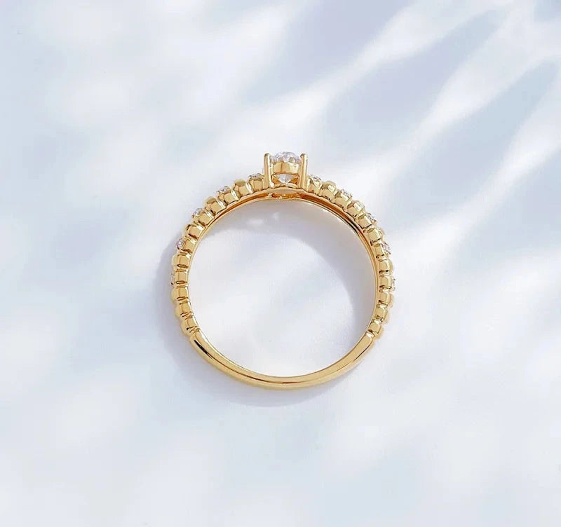 VVS Lab Diamond Ring, 0.3-0.5ct, 18K Gold, IGI Certified