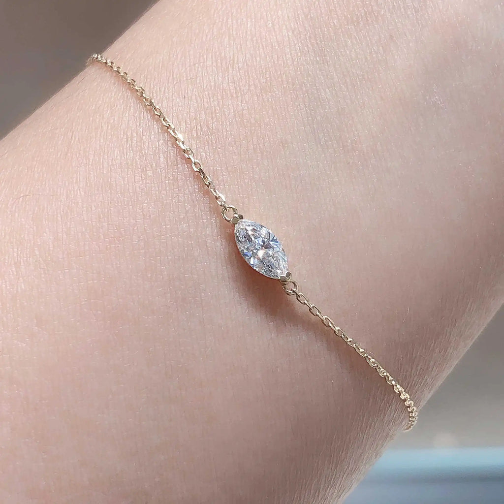 18K Gold Lab Grown Diamond Bracelet, 0.31ct